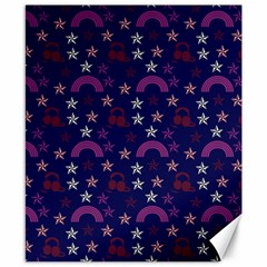 Music Stars Navy Canvas 8  X 10  by snowwhitegirl