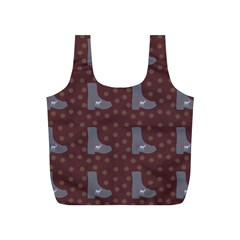 Deer Boots Brown Full Print Recycle Bags (s)  by snowwhitegirl