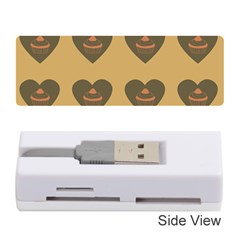 Cupcake Pumpkin Orange Grey Memory Card Reader (stick)  by snowwhitegirl