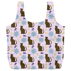 Outside Brown Cats Full Print Recycle Bags (l)  by snowwhitegirl