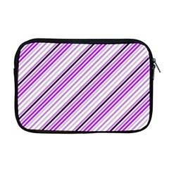 Purple Diagonal Lines Apple Macbook Pro 17  Zipper Case by snowwhitegirl