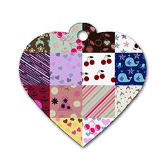 Quilt Of My Patterns Dog Tag Heart (one Side) by snowwhitegirl