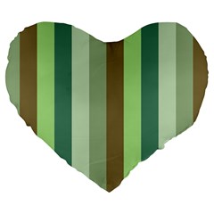 Pistachio Ice Cream Large 19  Premium Heart Shape Cushions by snowwhitegirl