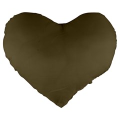 Rainy Brown Large 19  Premium Flano Heart Shape Cushions by snowwhitegirl