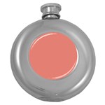 Late Peach Round Hip Flask (5 oz) Front