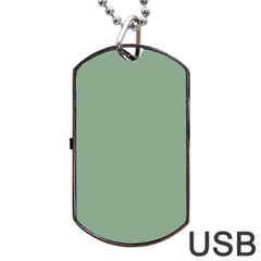 Mossy Green Dog Tag Usb Flash (one Side) by snowwhitegirl