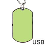 Grassy Green Dog Tag USB Flash (One Side) Front