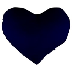 Dark Navy Large 19  Premium Flano Heart Shape Cushions by snowwhitegirl