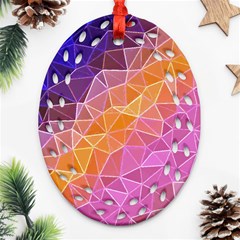 Crystalized Rainbow Oval Filigree Ornament (two Sides) by NouveauDesign