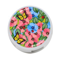 Floral Scene 4-port Usb Hub (one Side) by linceazul