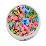 Floral scene 4-Port USB Hub (One Side) Front