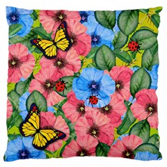 Floral Scene Standard Flano Cushion Case (one Side) by linceazul