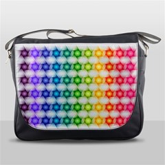 Background Colorful Geometric Messenger Bags by Nexatart