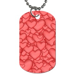 Background Hearts Love Dog Tag (one Side) by Nexatart