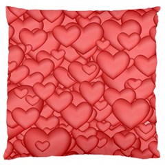 Background Hearts Love Large Cushion Case (two Sides) by Nexatart