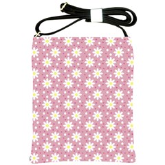 Daisy Dots Pink Shoulder Sling Bags by snowwhitegirl