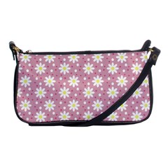 Daisy Dots Pink Shoulder Clutch Bags by snowwhitegirl