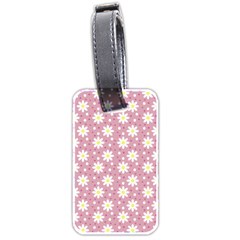 Daisy Dots Pink Luggage Tags (two Sides) by snowwhitegirl