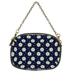 Daisy Dots Navy Blue Chain Purses (one Side)  by snowwhitegirl