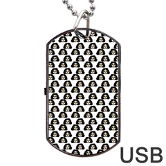 Angry Girl Pattern Dog Tag Usb Flash (two Sides) by snowwhitegirl