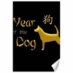 Year Of The Dog - Chinese New Year Canvas 24  X 36  by Valentinaart