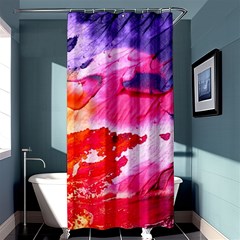 Abstract Art Background Paint Shower Curtain 36  X 72  (stall)  by Nexatart