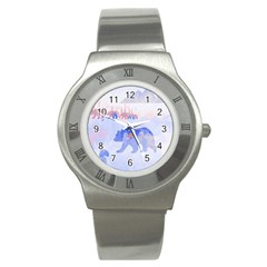 My Tribe,modern Art Stainless Steel Watch by NouveauDesign