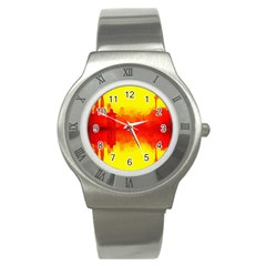 Sun Rise,city,modern Art Stainless Steel Watch by NouveauDesign