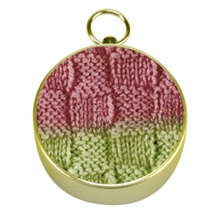 Knitted Wool Square Pink Green Gold Compasses by snowwhitegirl