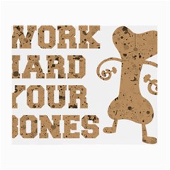 Work Hard Your Bones Small Glasses Cloth (2-side) by Melcu