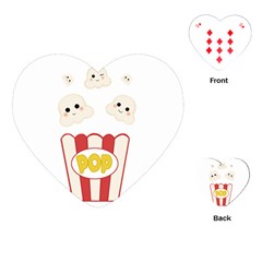 Cute Kawaii Popcorn Playing Cards (heart)  by Valentinaart