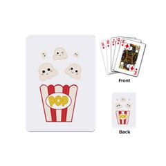 Cute Kawaii Popcorn Playing Cards (mini)  by Valentinaart