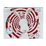 White rabbit in Wonderland Cosmetic Bag (XL) Front