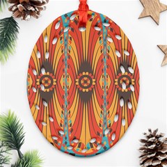 Geometric Extravaganza Pattern Ornament (oval Filigree) by linceazul