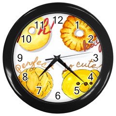 Cute Bread Wall Clocks (black) by KuriSweets