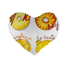 Cute Bread Standard 16  Premium Heart Shape Cushions by KuriSweets