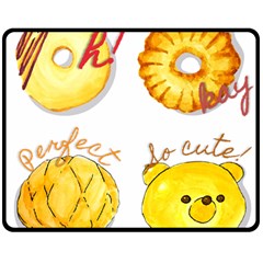 Bread Stickers Double Sided Fleece Blanket (medium)  by KuriSweets