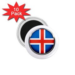 Iceland Flag Europe National 1 75  Magnets (10 Pack)  by Nexatart