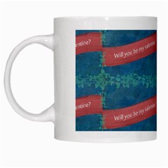 Valentine Day Pattern White Mugs by dflcprints