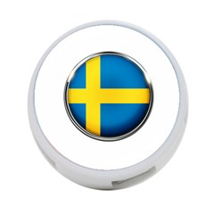 Sweden Flag Country Countries 4-port Usb Hub (one Side) by Nexatart