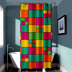 Squares Abstract Background Abstract Shower Curtain 36  X 72  (stall)  by Nexatart