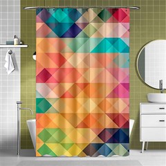 Texture Background Squares Tile Shower Curtain 48  X 72  (small)  by Nexatart