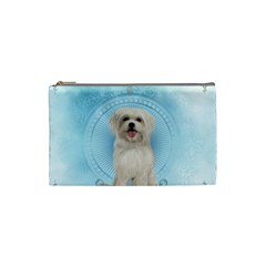 Cute Little Havanese Puppy Cosmetic Bag (small)  by FantasyWorld7