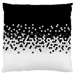 Flat Tech Camouflage Black And White Large Cushion Case (one Side) by jumpercat