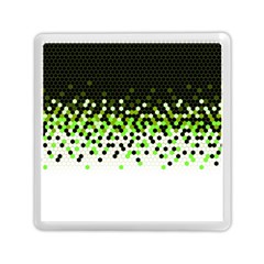 Flat Tech Camouflage Reverse Green Memory Card Reader (square)  by jumpercat