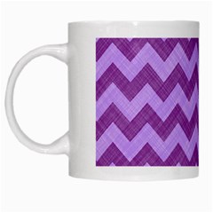 Background Fabric Violet White Mugs by Nexatart