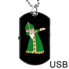  St  Patrick  Dabbing Dog Tag Usb Flash (one Side) by Valentinaart