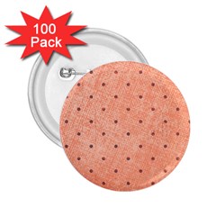 Dot Peach 2 25  Buttons (100 Pack)  by snowwhitegirl