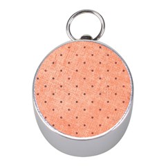 Dot Peach Mini Silver Compasses by snowwhitegirl