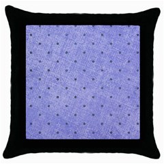 Dot Blue Throw Pillow Case (black) by snowwhitegirl